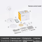 Lámpara de pared LED redonda, recargable, con sensor de movimiento, de ABS, impermeable, para patio exterior, de simplicidad moderna