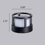 Modern Outdoor Post Cap and Pier Mount Column Light Cylindrical Glass Pillar LED Waterproof for Gates, Driveways, and Patios