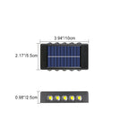 Lámpara de pared LED rectangular, impermeable, solar, de ABS y PVC, de diseño moderno y simple, para patio exterior