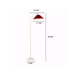 Lámpara de pie de una luz con pantalla plisada de tela minimalista