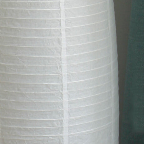 Lámpara de pie de columna minimalista nórdica de papel de arroz con 2 luces