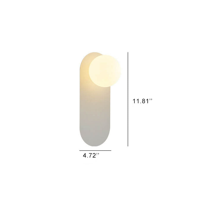 Nordic Minimalist Oval LED Wall Light Fixture Modern Glass Globe Sconce for Hallway Living Room Staircase Reading Decor Wholesale