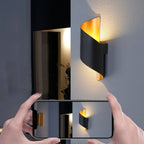 Modern Outdoor Aluminum Bending Column LED Waterproof Wall Sconce Lamp