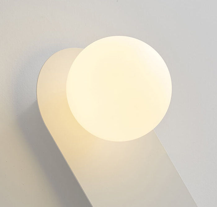 Nordic Minimalist Oval LED Wall Light Fixture Modern Glass Globe Sconce for Hallway Living Room Staircase Reading Decor Wholesale