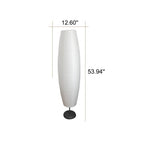 Lámpara de pie de columna minimalista nórdica de papel de arroz con 2 luces
