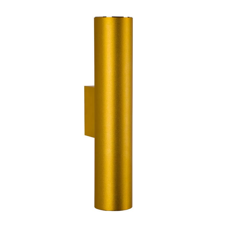 Modern Minimalist Round Aluminum Cylinder LED Wall Sconce Up Down Lighting for Bedroom Living Room Mainless Decor