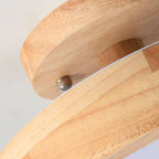 Modern Minimalist Nordic Wooden Round LED Ceiling Light Semi-Flush Mount Fixture for Living Room Bedroom Kitchen Dimmable Energy Saving Wholesale
