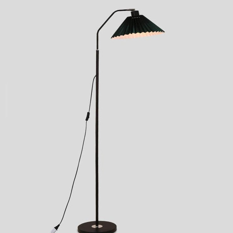 Minimalist Fabric Pleated Shade 1-Light Standing Floor Lamp