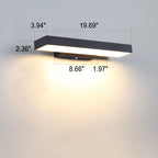Modern Linear LED Motion Sensor Outdoor Wall Sconce Waterproof Exterior Front Porch Light Fixture