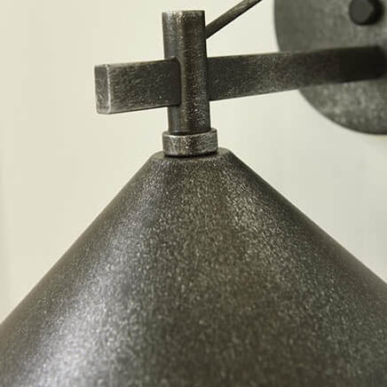 Contemporary Industrial Tapered Iron 1-Light Outdoor Wall Sconce Lamp For Outdoor Patio