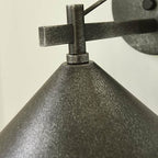 Contemporary Industrial Tapered Iron 1-Light Outdoor Wall Sconce Lamp For Outdoor Patio