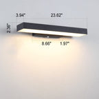 Modern Linear LED Motion Sensor Outdoor Wall Sconce Waterproof Exterior Front Porch Light Fixture