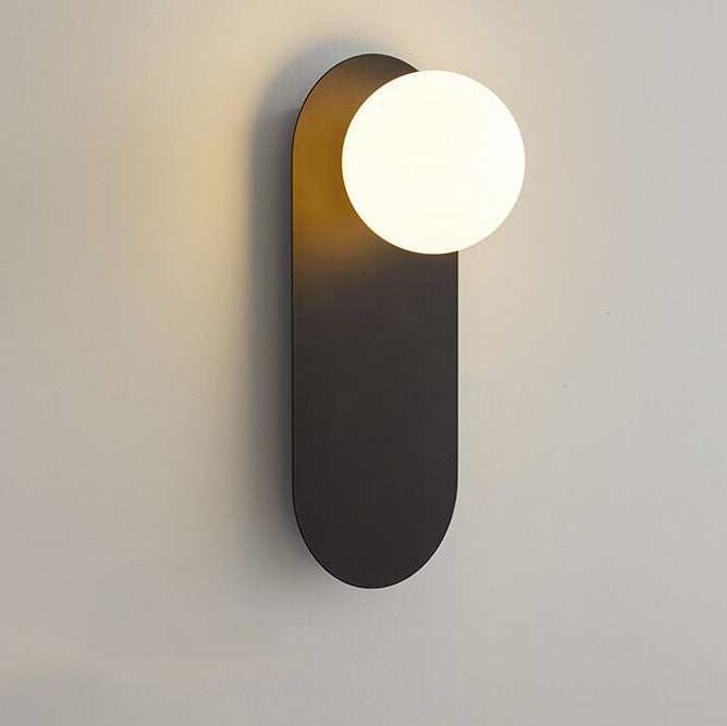 Architectural LED Wall Lamp for Hotel Room Modern Oval Glass Globe Sconce Boutique Hospitality Corridor Lighting