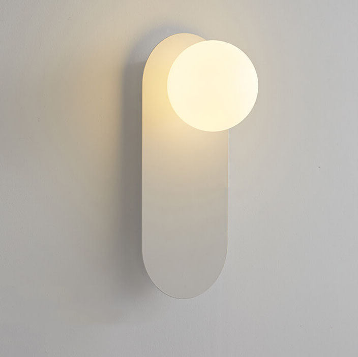 Nordic Minimalist Oval LED Wall Light Fixture Modern Glass Globe Sconce for Hallway Living Room Staircase Reading Decor Wholesale