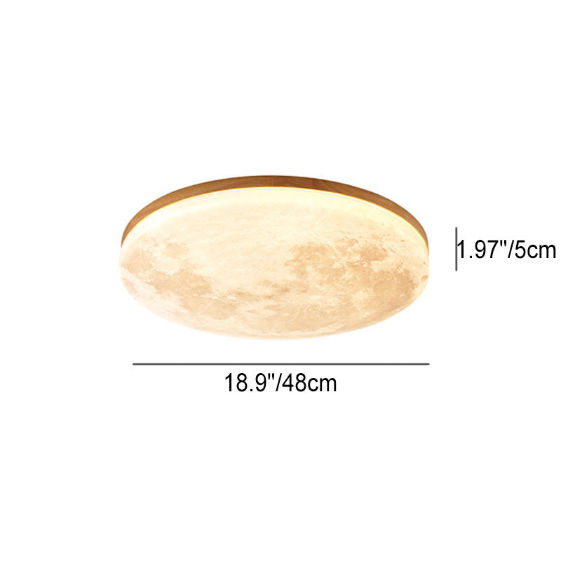 Celestial Moon Ceiling Light Dimmable Zen Lamp for Yoga Studio, Meditation Room and Living Room