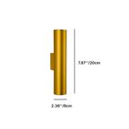 Modern Minimalist Round Aluminum Cylinder LED Wall Sconce Up Down Lighting for Bedroom Living Room Mainless Decor