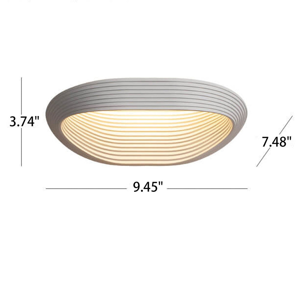 Modern Minimalist Fluted LED Wall Sconce Curved Shell Acrylic Lamp for Bedroom and Living Room