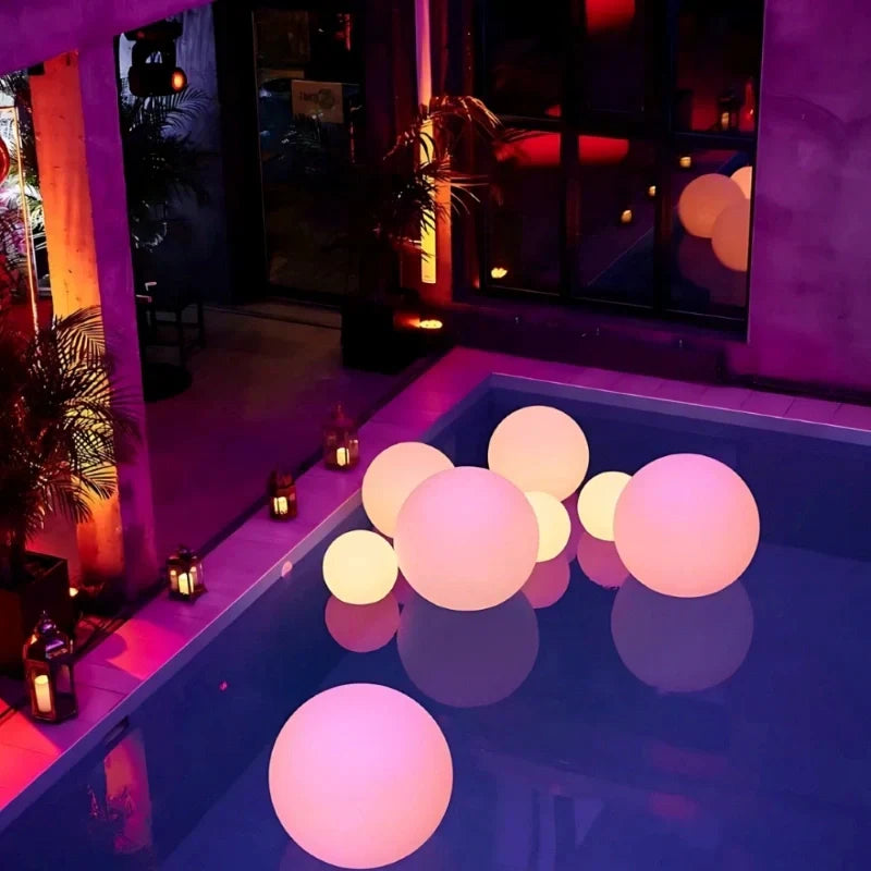 Globo de luz solar LED impermeable con cambio de color RGB para exteriores con control remoto, inalámbrico, para jardín y piscina