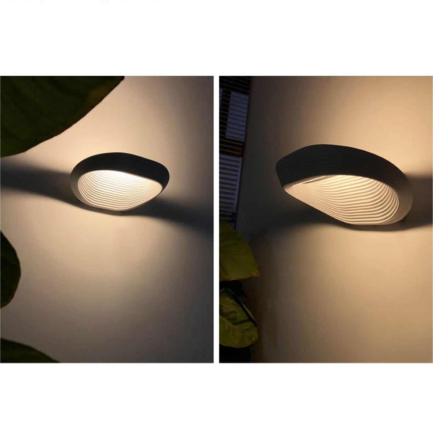 Modern Minimalist Fluted LED Wall Sconce Curved Shell Acrylic Lamp for Bedroom and Living Room