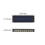 Lámpara de pared LED rectangular, impermeable, solar, de ABS y PVC, de diseño moderno y simple, para patio exterior