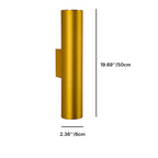 Modern Minimalist Round Aluminum Cylinder LED Wall Sconce Up Down Lighting for Bedroom Living Room Mainless Decor