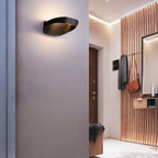 Modern Minimalist Fluted LED Wall Sconce Curved Shell Acrylic Lamp for Bedroom and Living Room