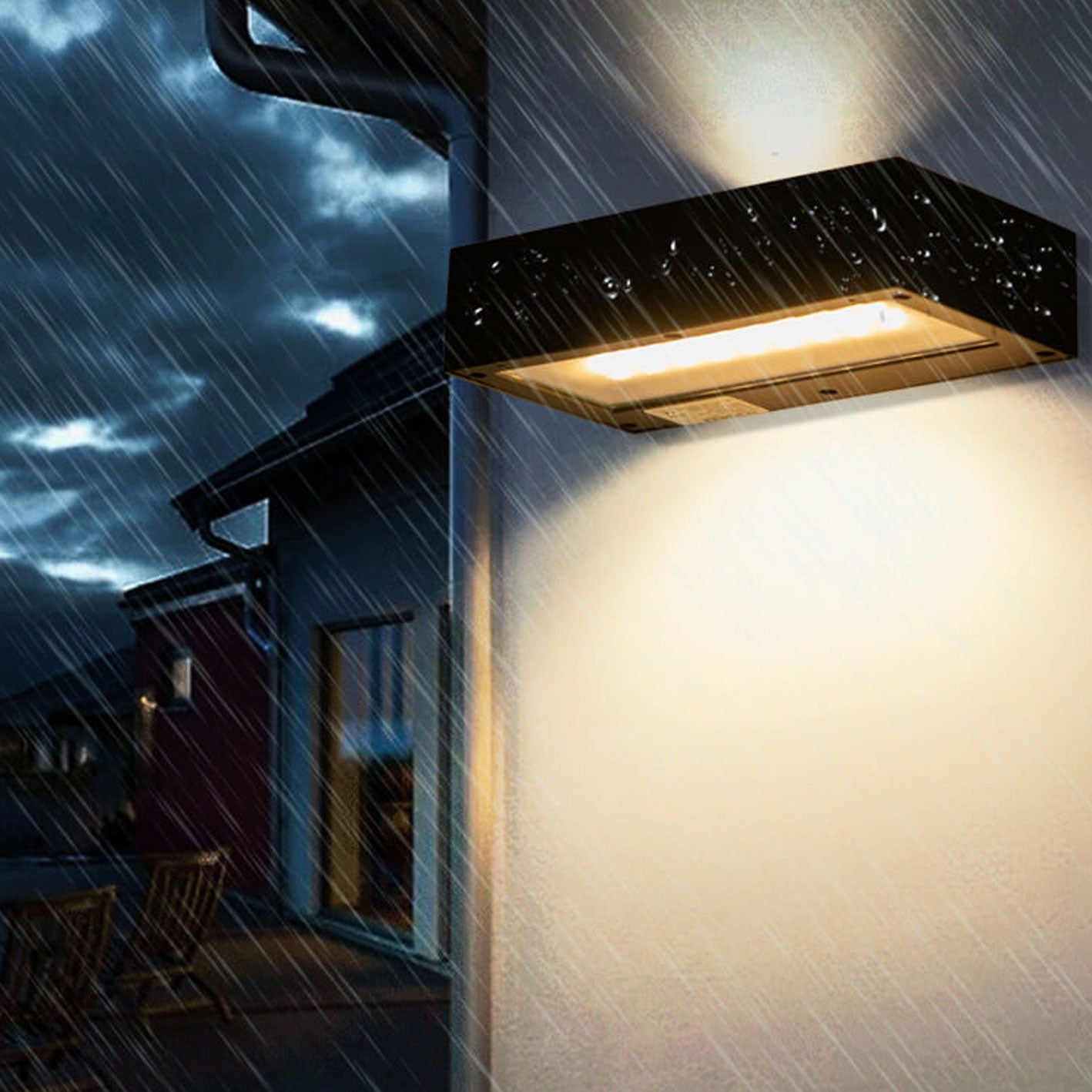 Outdoor Aluminum Alloy Glass Solar Remote Control Timing LED Wall Sconce Lamp