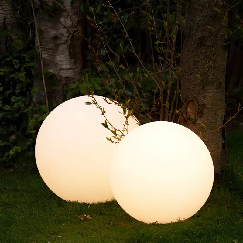 Waterproof Solar LED Globe Light RGB Color Changing Outdoor Sphere Lamp with Remote Wireless Garden and Pool Decor