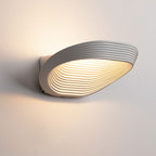Modern Minimalist Fluted LED Wall Sconce Curved Shell Acrylic Lamp for Bedroom and Living Room
