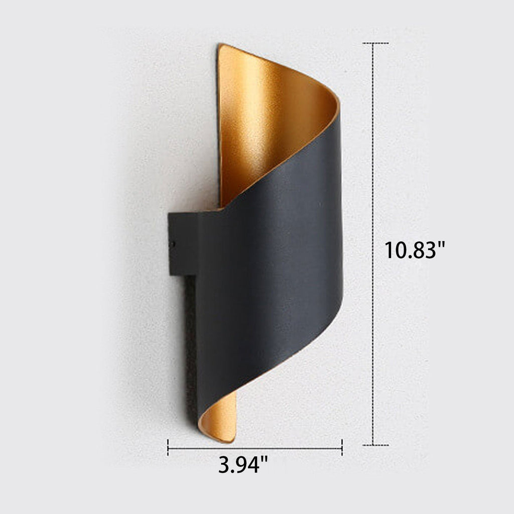 Modern Outdoor Aluminum Bending Column LED Waterproof Wall Sconce Lamp
