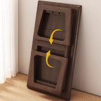Mesa auxiliar rectangular plegable de madera maciza japonesa tradicional de 1 nivel para sala de estar