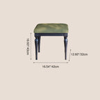 Traditional French-Style Dressing Stool with Corduroy Upholstery and Solid Ash Wood Frame – Elegant Vanity Stool for the Bedroom
