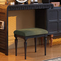 Traditional French-Style Dressing Stool with Corduroy Upholstery and Solid Ash Wood Frame – Elegant Vanity Stool for the Bedroom