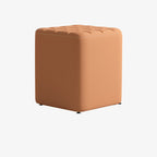 Contemporary Minimalist Solid Wood & Plywood-Framed Rectangular Upholstered Stool in Faux Leather – Low-Profile Entryway Seat