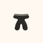 Sculptural Modern Minimalist Plywood & Velvet Rounded Low Stool for the Bedroom