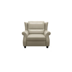 Luxurious Modern Leather Accent Chair with Solid Wood Frame, Ergonomic Backrest and Armrests — Ideal for Living Room or Bedroom