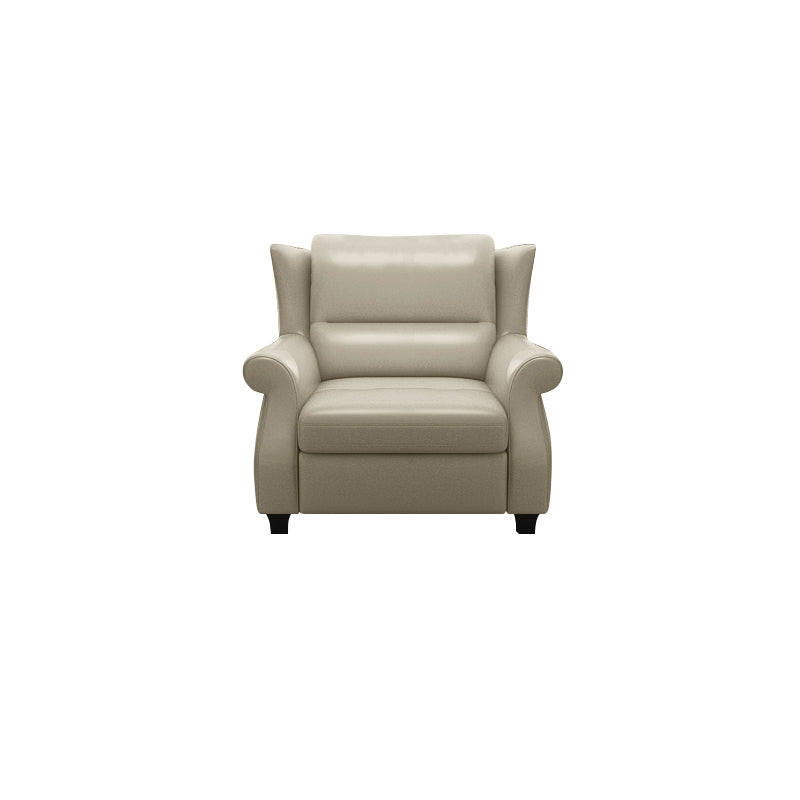 Luxurious Modern Leather Accent Chair with Solid Wood Frame, Ergonomic Backrest and Armrests — Ideal for Living Room or Bedroom