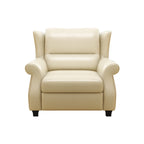 Luxurious Modern Leather Accent Chair with Solid Wood Frame, Ergonomic Backrest and Armrests — Ideal for Living Room or Bedroom