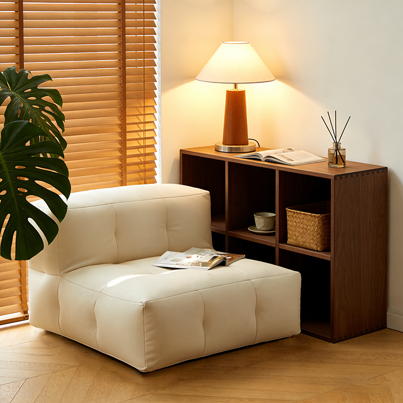 Sofá Reclinable Cuadrado Moderno Minimalista Impermeable EPP con Superficie de Tela Sintética de Fácil Limpieza – Perfecto para Sala de Estar y Dormitorio