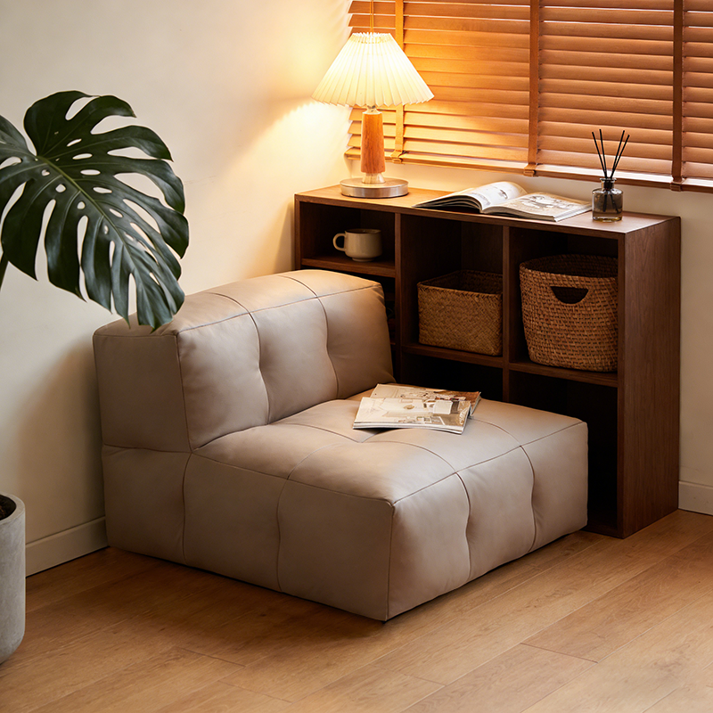Modern Minimalist Waterproof EPP Square Recliner with Easy-Clean Synthetic Fabric Surface – Perfect for Living Room & Bedroom