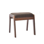 Taburete de tocador rectangular minimalista moderno de madera maciza con lino cómodo para dormitorio
