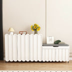 Contemporary Creative Scalloped Edge Rectangular Metal Eco-friendly Board Shoe Storage 4-Tier For Entryway