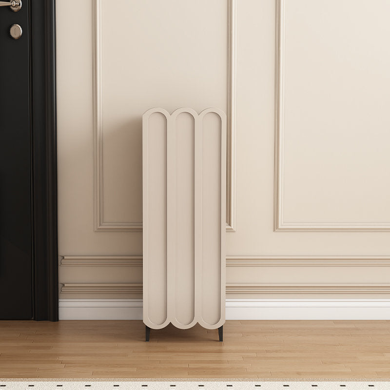 Contemporary Creative Scalloped Edge Rectangular Metal Eco-friendly Board Shoe Storage 4-Tier For Entryway