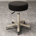 Taburete redondo moderno minimalista de piel sintética y nailon PP con altura ajustable, giratorio y ruedas para sala de estar y dormitorio