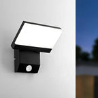 Modern Minimalist Motion Sensor Waterproof Foldable Rotatable Square Round Aluminum PC LED Wall Sconce Lamp For Garden