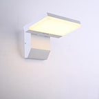 Modern Minimalist Motion Sensor Waterproof Foldable Rotatable Square Round Aluminum PC LED Wall Sconce Lamp For Garden