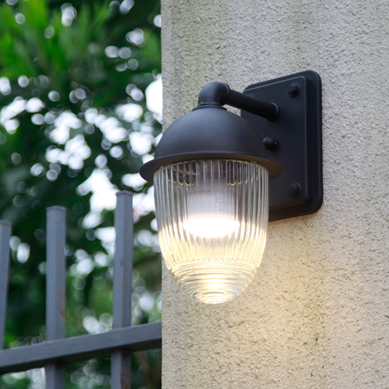 Lámpara de Pared Exterior Moderna Minimalista Impermeable de Aluminio con Forma de Tuerca y 1 Luz para Jardines