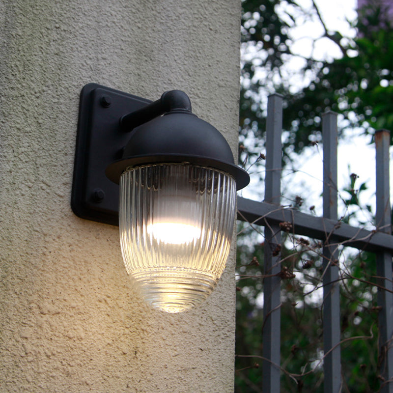 Lámpara de Pared Exterior Moderna Minimalista Impermeable de Aluminio con Forma de Tuerca y 1 Luz para Jardines