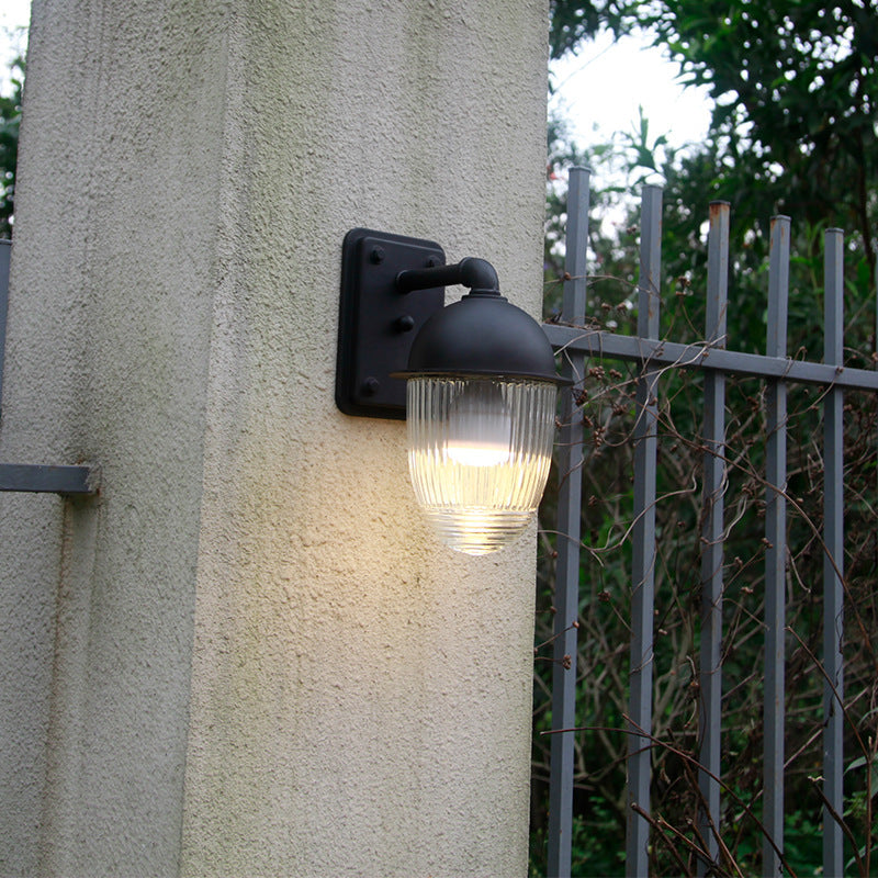 Lámpara de Pared Exterior Moderna Minimalista Impermeable de Aluminio con Forma de Tuerca y 1 Luz para Jardines