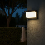 Lámpara de pared LED moderna, minimalista, impermeable, rectangular, de aluminio y acrílico, para exteriores, para jardines
